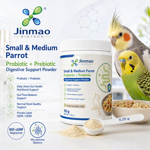Small & Medium Parrot Probiotic + Prebiotic Digestive Support Powder With Vitamins & Minerals Grain-Free