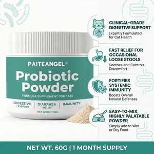 Private Label Diarrhea Cat Probiotic Powder 60g Digestive Immune Health Gut Flora Support Supplement Saccharomyces Boulardii