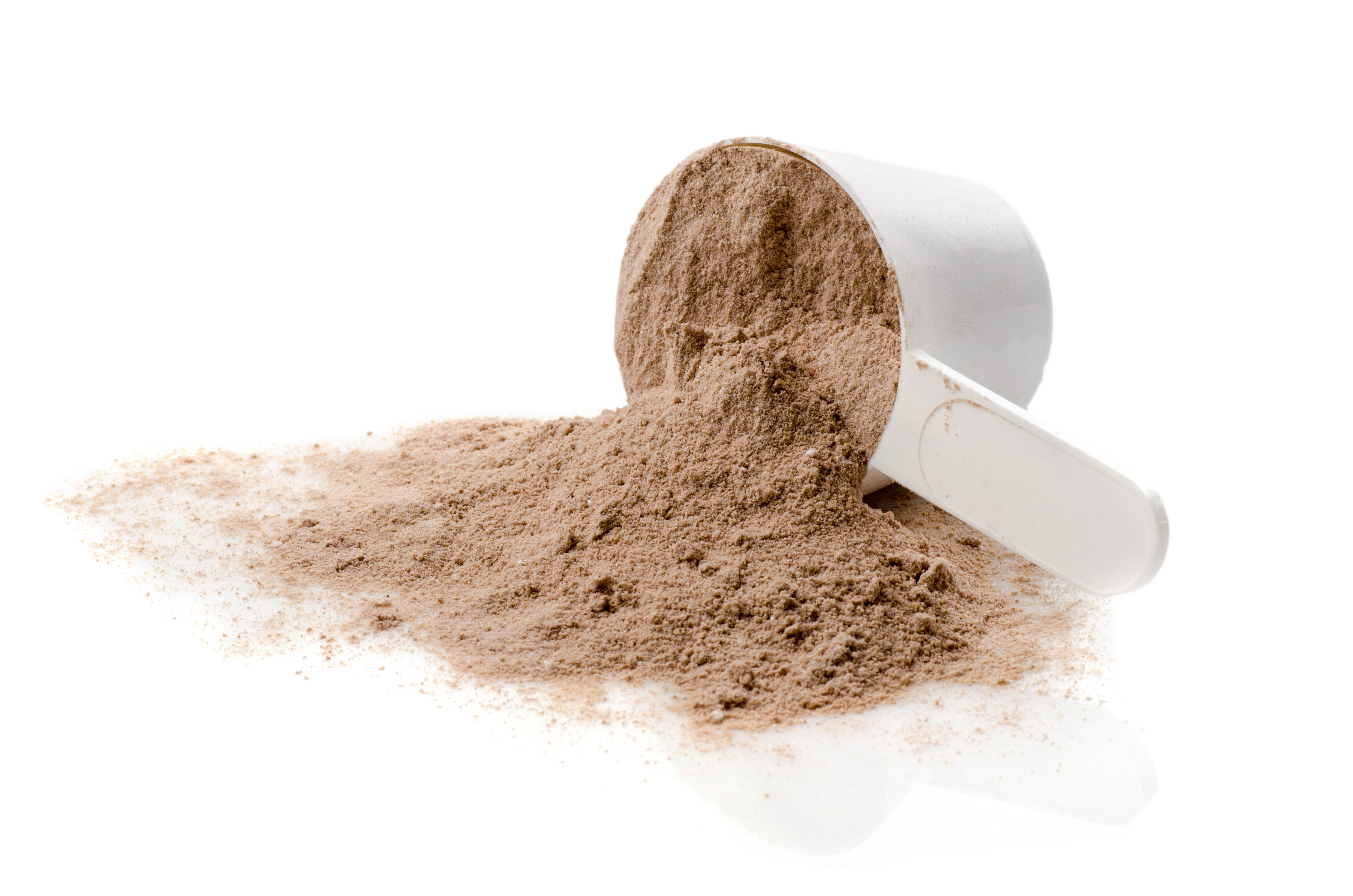 Scoop of amino acid raw material powder for sports nutrition manufacturing