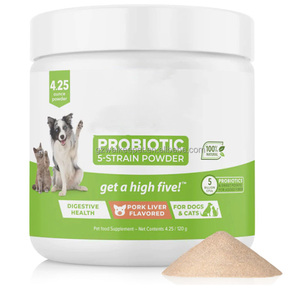 Private Label Pet Probiotic Powder With Prebiotics 5 Strains Dogs Cats Digestive Supplement Wholesale Manufacturer OEM ODM