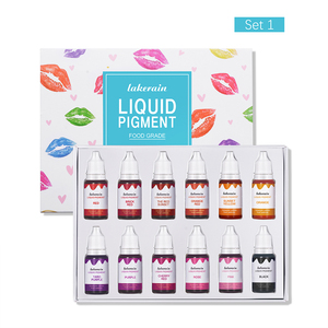 Liquid Pigment Set for Food & Lip Gloss Additives